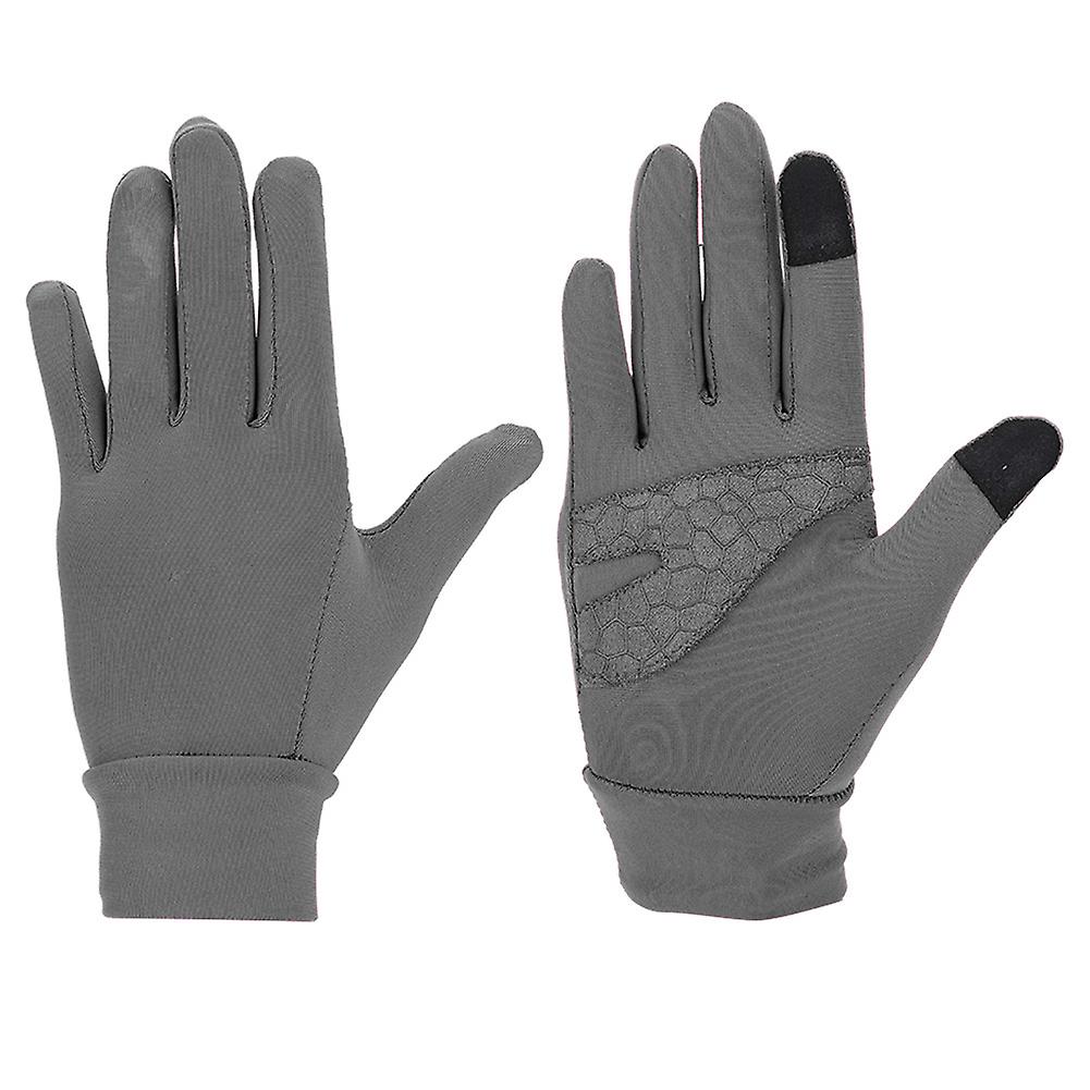 Boodun Cycling Touch Screen Winter Gloves Warmer For Children Kids(grey L)