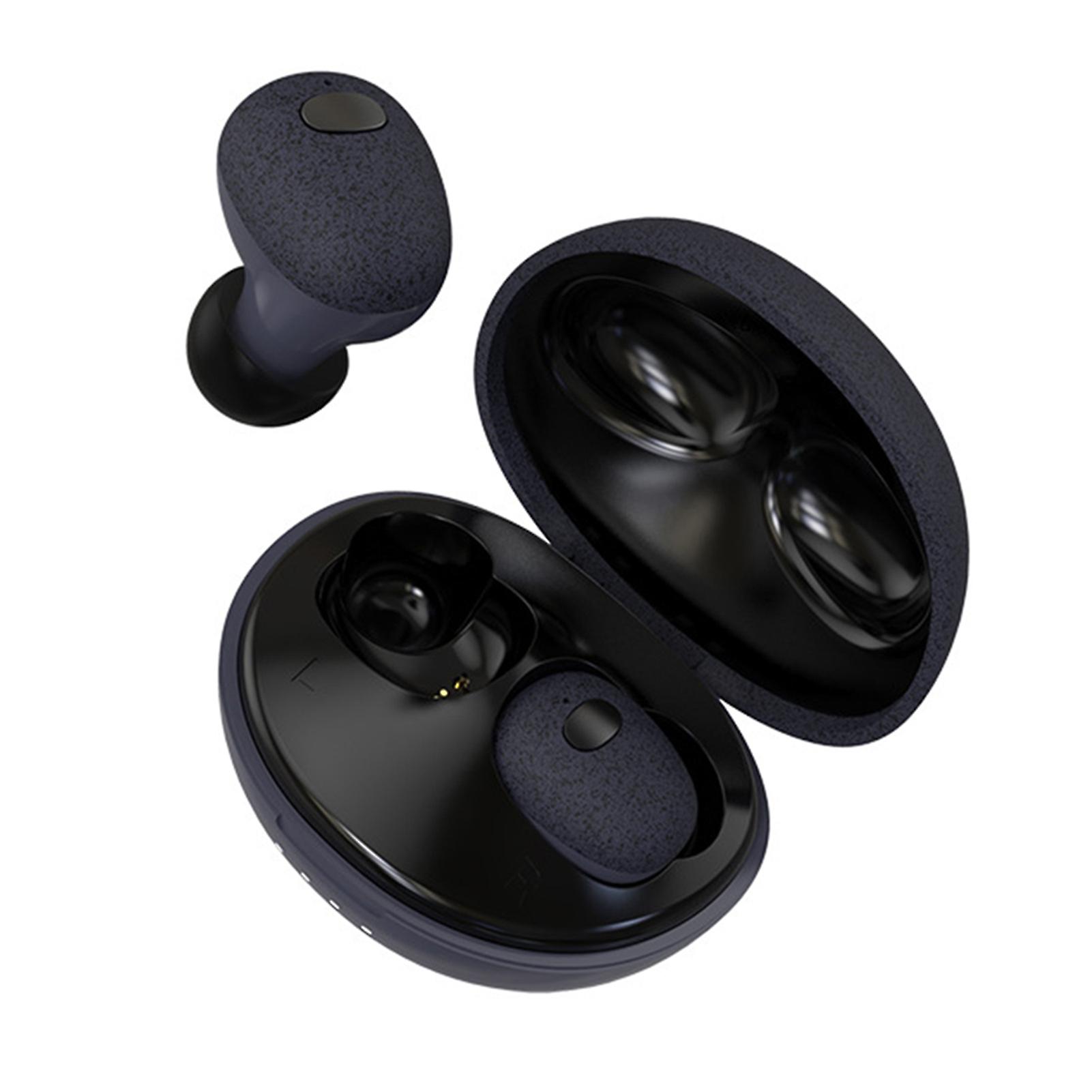 Black Wirelessly Bt5.0 Headsets Portable Binaural Earbuds With Magnetic-induction Charge Box Mini Touch Control Hifi Sound Sports In-ear Headphone Ear