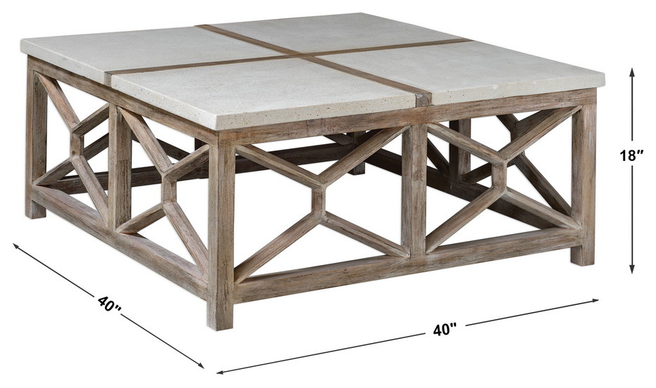 Uttermost Catali Stone Coffee Table   Modern   Coffee Tables   by Zin Home  Houzz