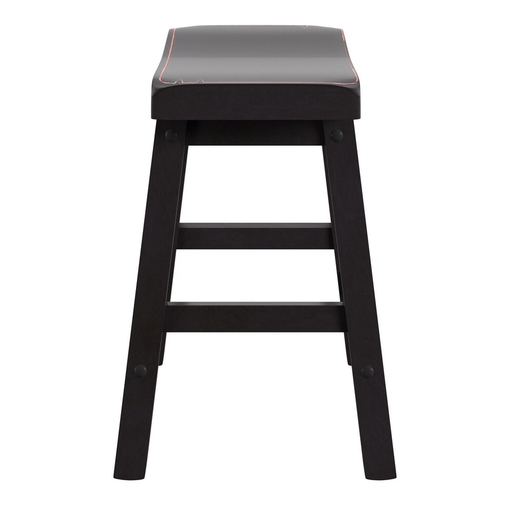 Salvador Saddle 29 inch Counter Height Backless Stools (Set of 2) by iNSPIRE Q Bold