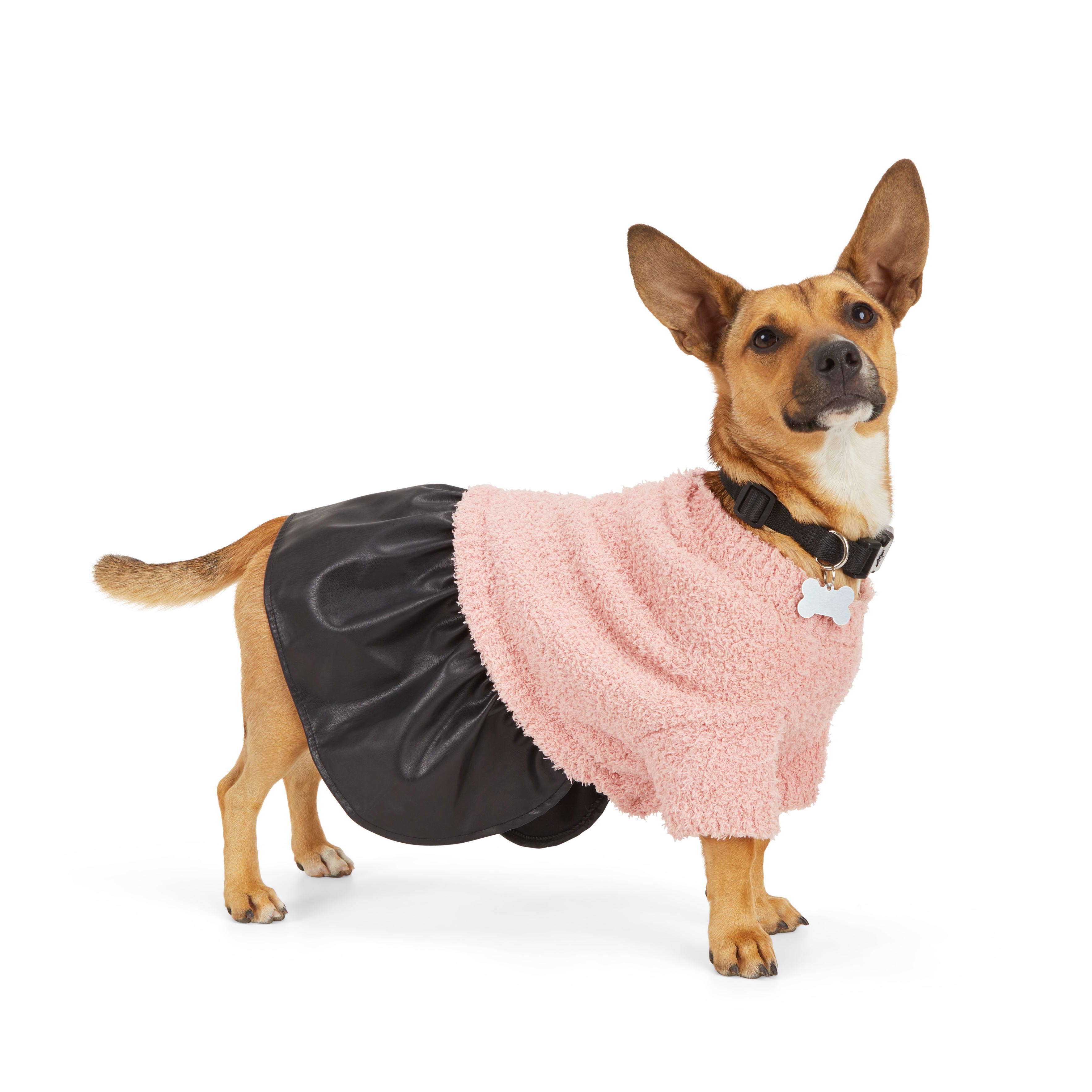 YOULY Pleather Skirt Dog Dress， XX-Small