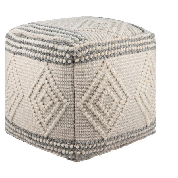 Mark amp Day Prellenkirchen 18 quot h X 18 quot w X 18 quot d Modern Charcoal Pouf