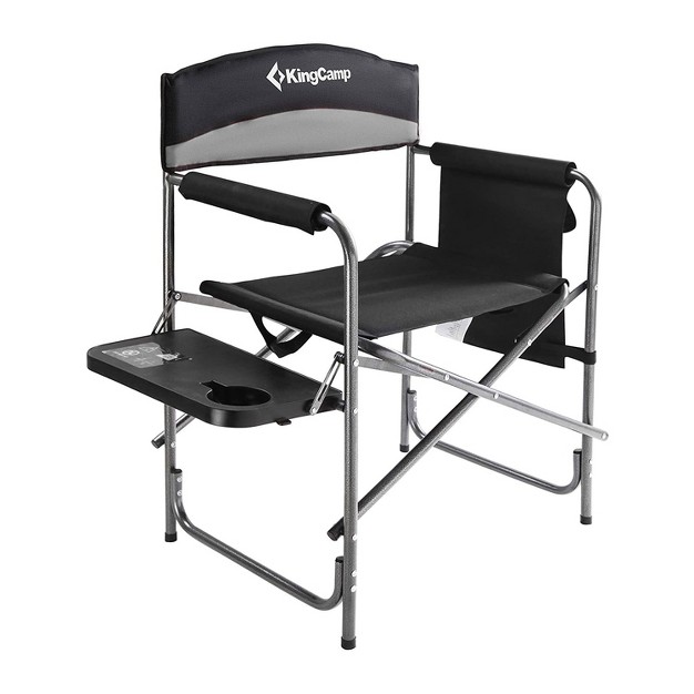 Kingcamp Compact Camping Folding Chair With Side Table And Storage Pocket