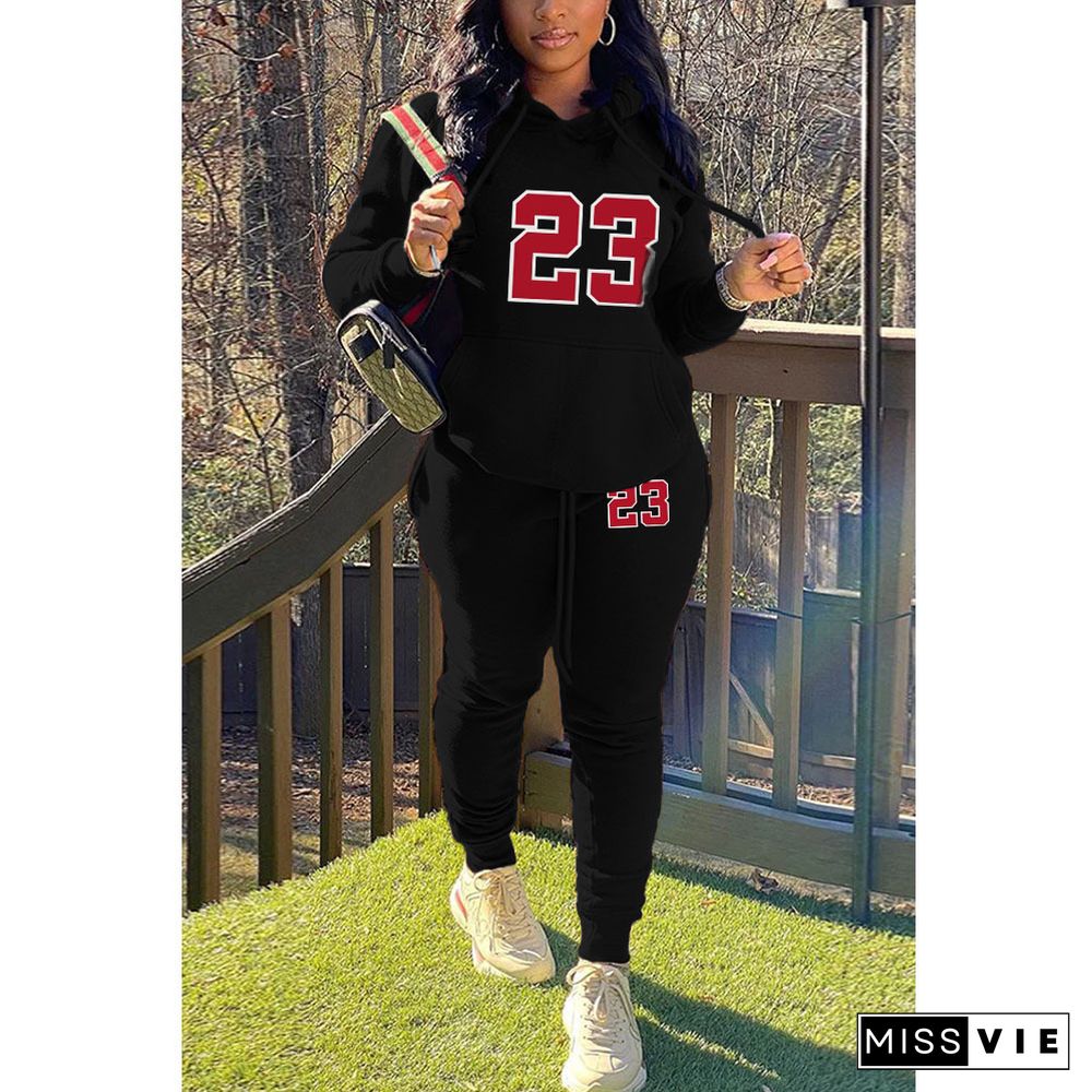 Plus Size Hoodies Sweatpants Two Piece Sets