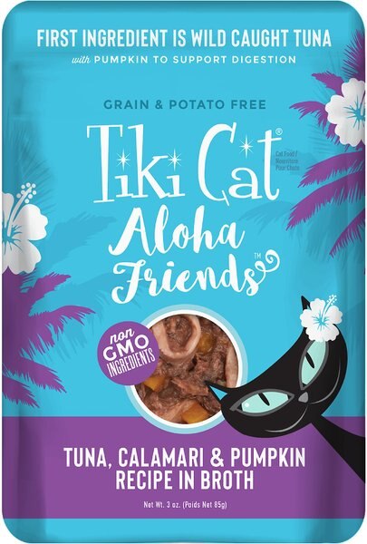 Tiki Cat Aloha Friends Tuna with Calamari and Pumpkin Grain-Free Wet Cat Food