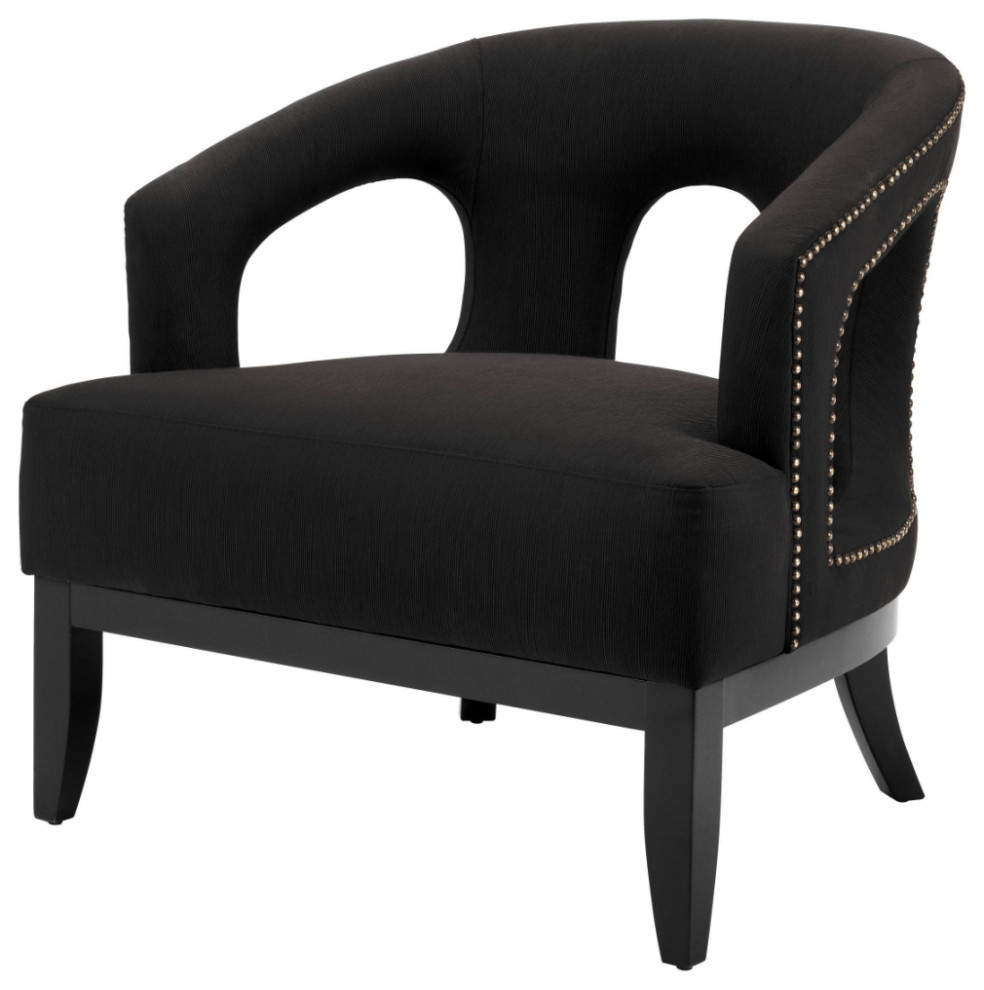 Black Upholstered Accent Chair  Eichholtz Adam   Transitional   Armchairs And Accent Chairs   by Oroa   Distinctive Furniture  Houzz