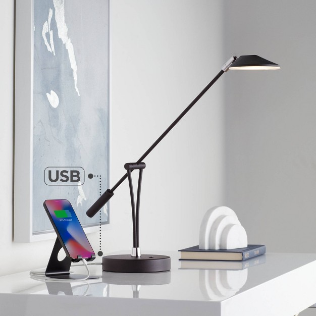 High Satin Black Metal Adjustable Arm For Bedroom Office