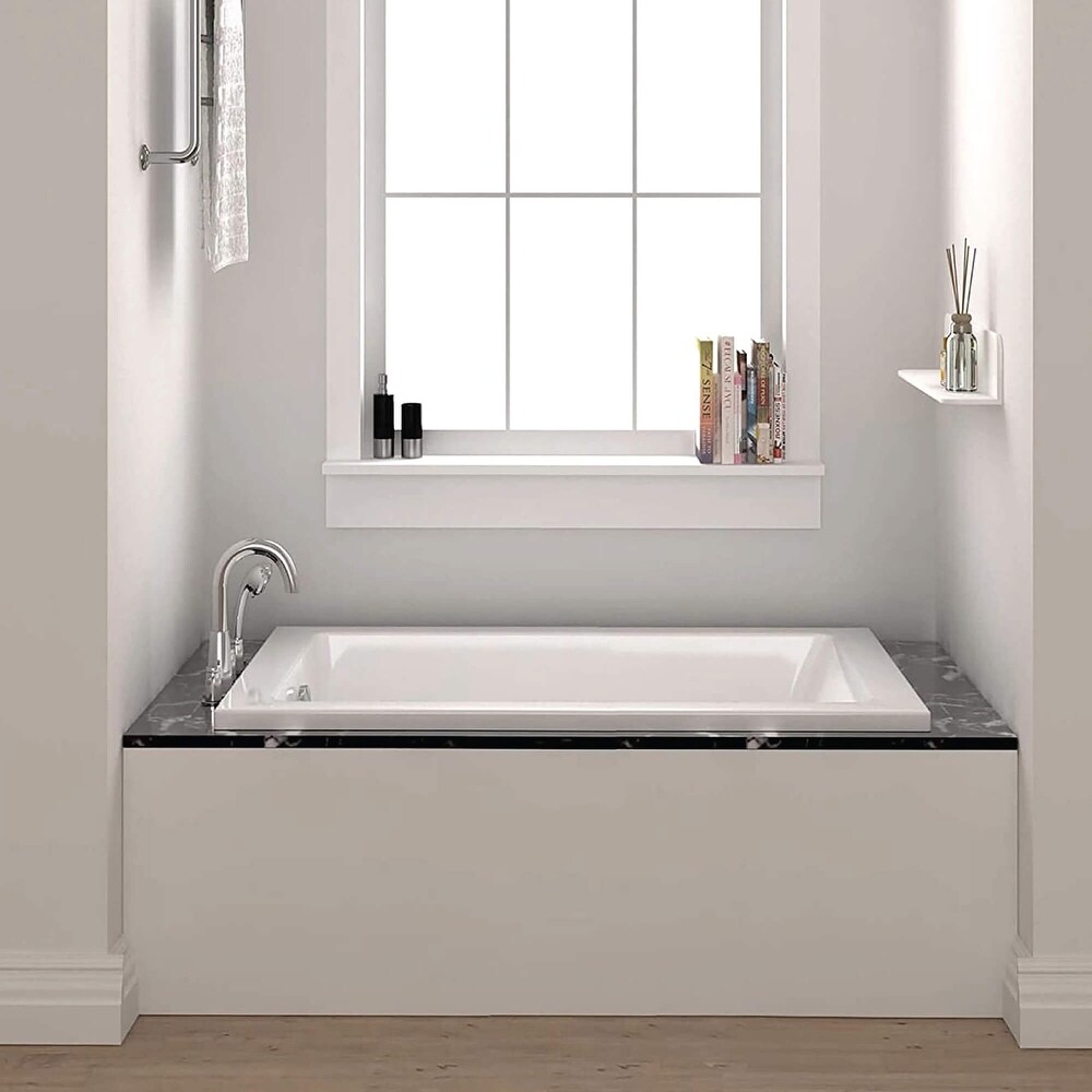 Fine Fixtures Small 54 x 30 x 19 inch Drop in White Bathtub