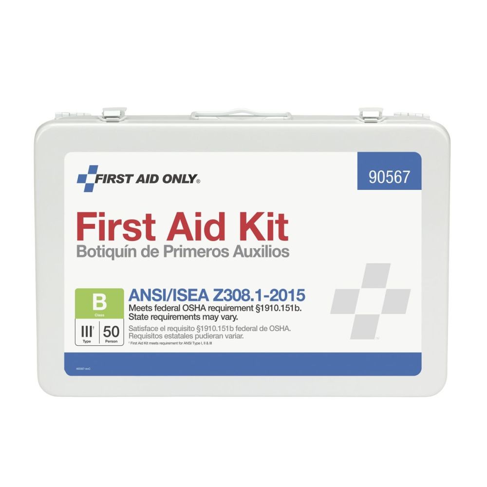 First Aid Only First Aid Kit 50 Person Bulk Metal Case ANSI A ;