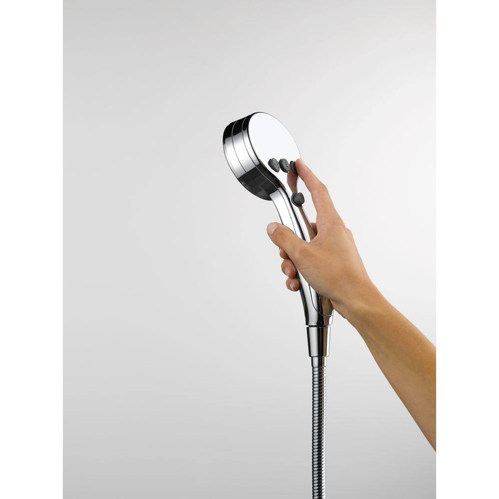 Delta ActivTouch 9-Spray Patterns 1.75 GPM 3.75 in. Wall Mount Handheld Shower Head in Chrome 54424-18-PK