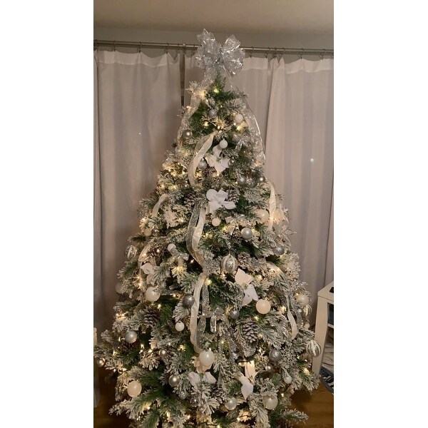 6' Medium Flocked Angel Pine Artificial Christmas Tree