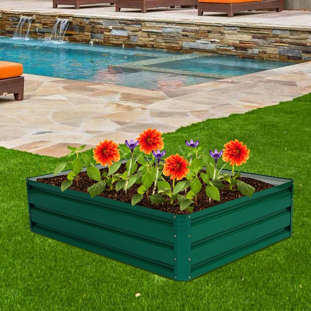 Patio Raised Garden Bed Vegetable Flower Plant Dark Green New