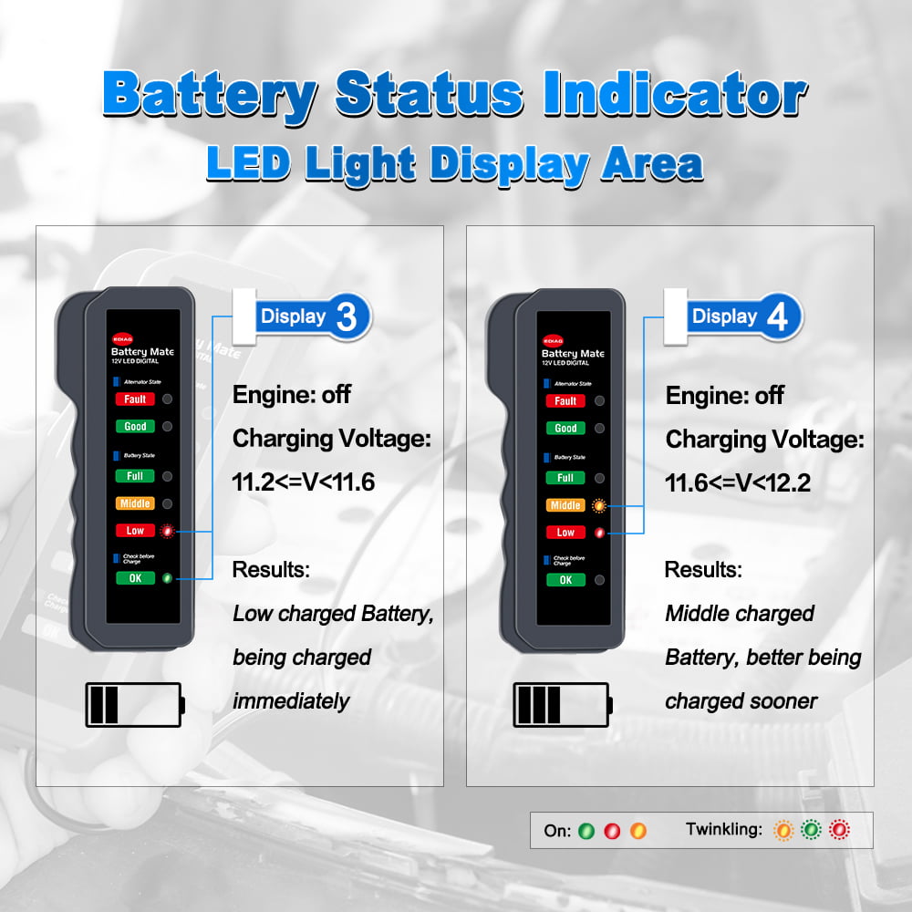 12V Car Digital Alternator Battery Tester