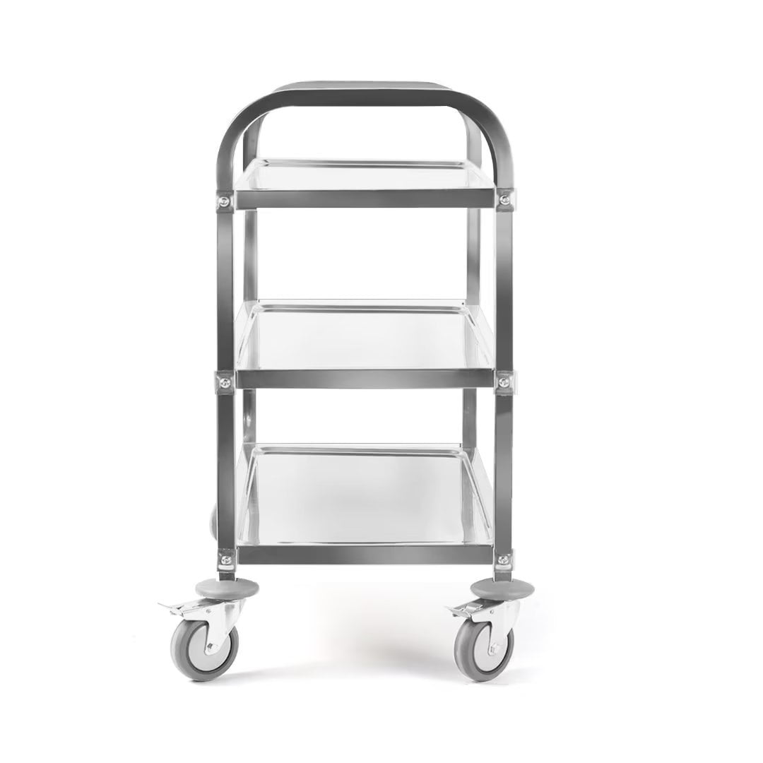 Nisorpa 3 Tier Stainless Steel Utility Rolling Cart Catering Trolley, BBQ, Summer Party