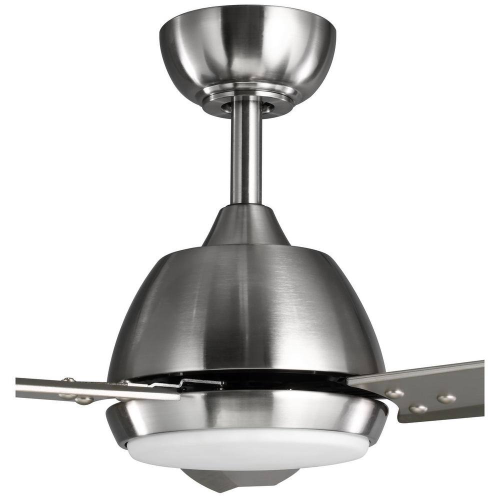 Progress Lighting Oriole 3-Blade 60 in. Integrated LED Brushed Nickel Ceiling Fan with Light Kit P2592-0930K