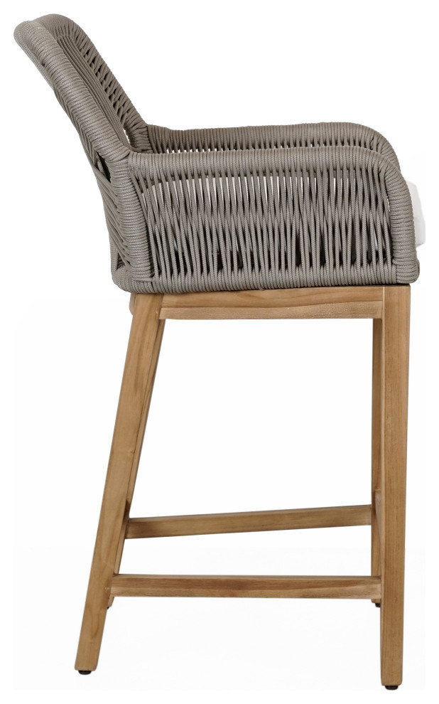 Marley Counter Stool Gray by Kosas Home   Beach Style   Outdoor Bar Stools And Counter Stools   by Kosas  Houzz