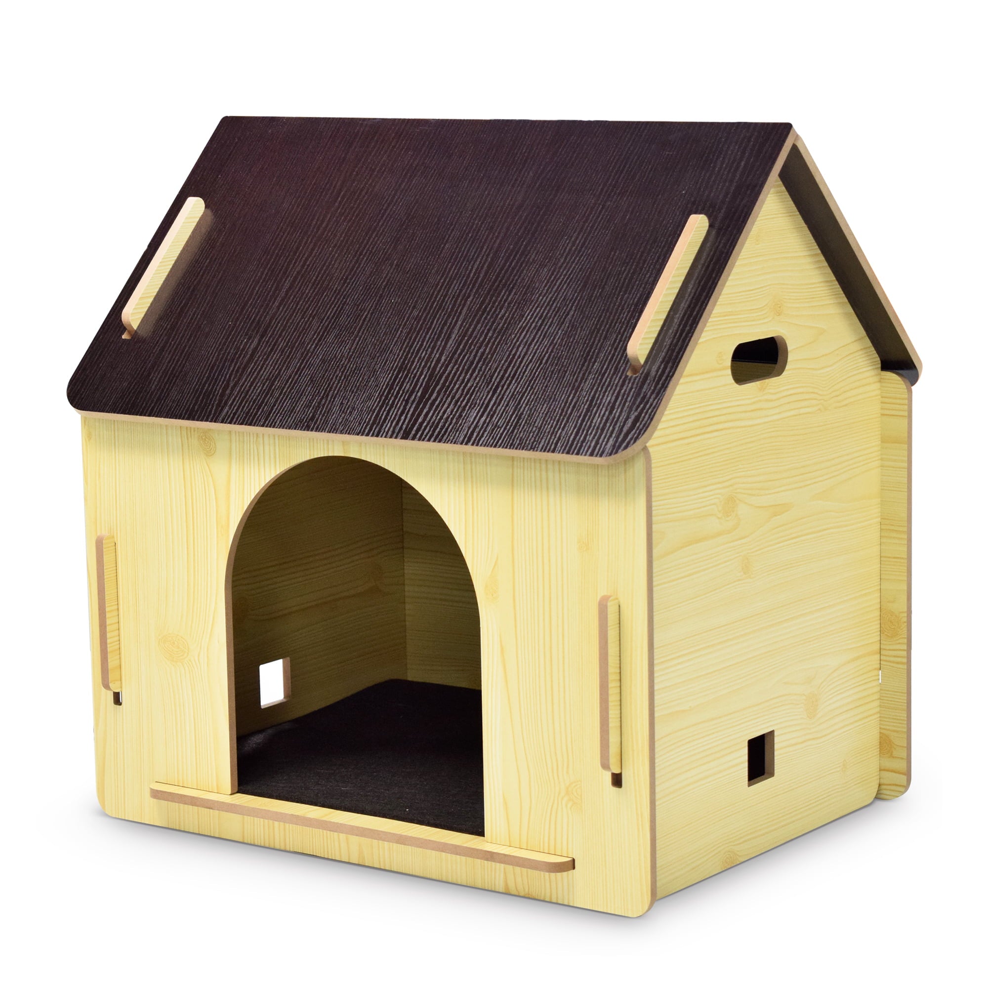 Poloma Wooden Dog House with Roof Dogs Indoor and Outdoor Use for Small Medium Dog Cat