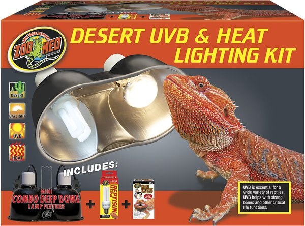 Zoo Med Desert UVB and Heat Reptile Lighting Kit