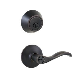 Defiant Naples Aged Bronze Combo Pack with Single Cylinder Deadbolt 32MYEX7D1B