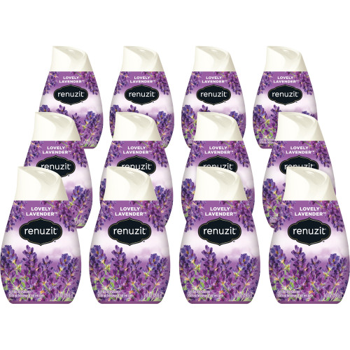 Renuzit Adjustables Air Freshener， Lovely Lavender， 7 oz Cone， 12/Carton (35001CT)