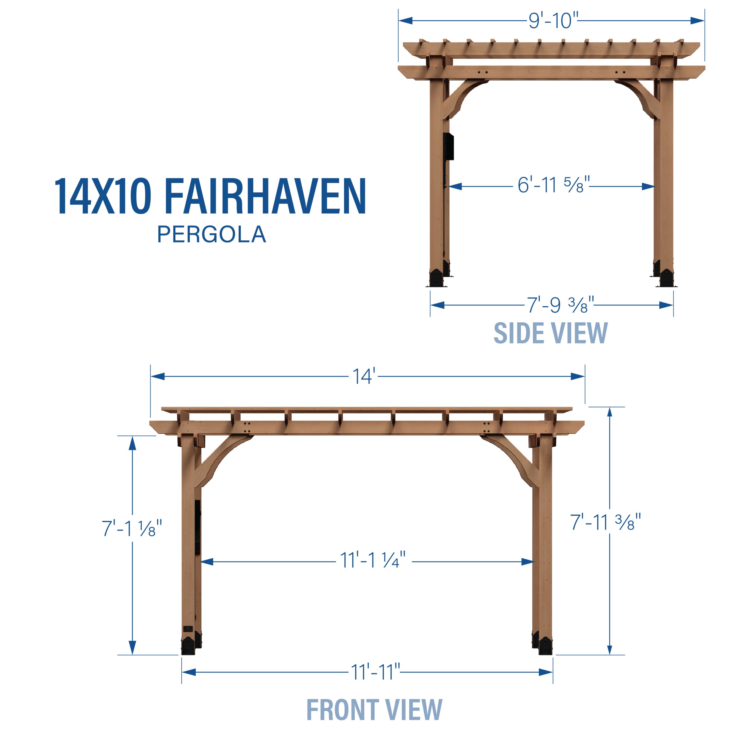 Backyard Discovery 14' x 10' Fairhaven Rustic Finish Nordic Spruce Pergola