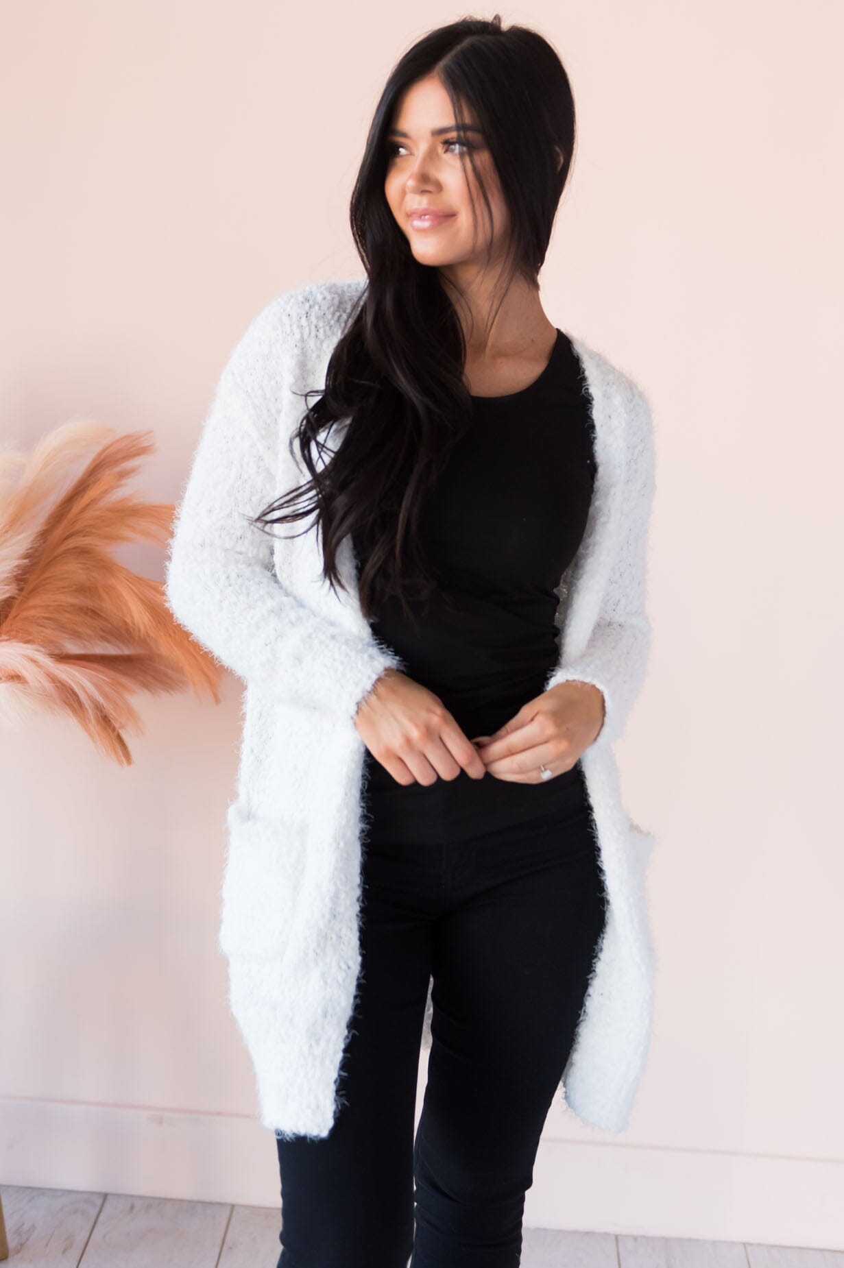 Soft & Cuddly Modest Sweater Cardigan