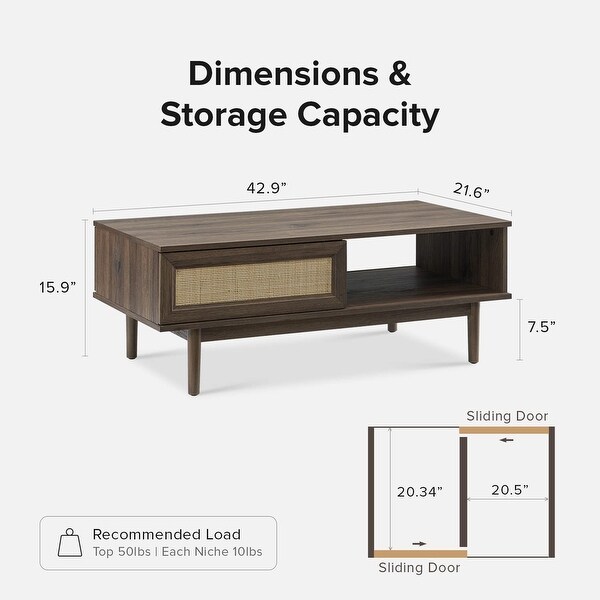 Mopio Haylee Modern Farmhouse Boho Coffee Table