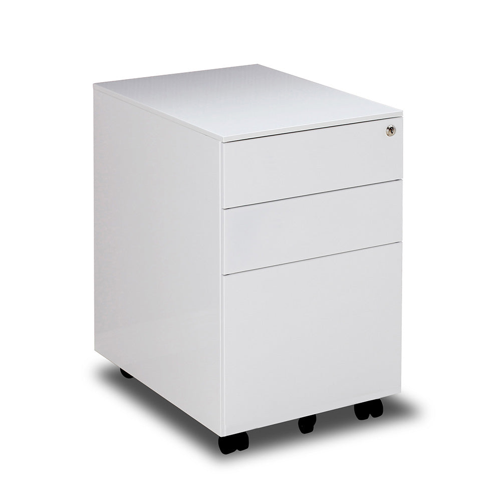 MARLO 3 Drawer Mobile Cabinet - White