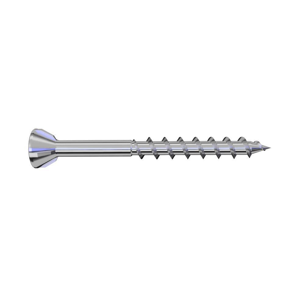 Eurotec 0.17 in. x 2.17 in. FloorFix A4 stainless steel (Material #316) wood screw TX20 -Drive Trim-Head (500-PiecesBox) INC945191