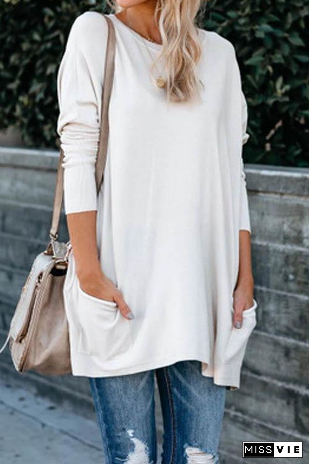 Cozy Pocket Long T-shirt