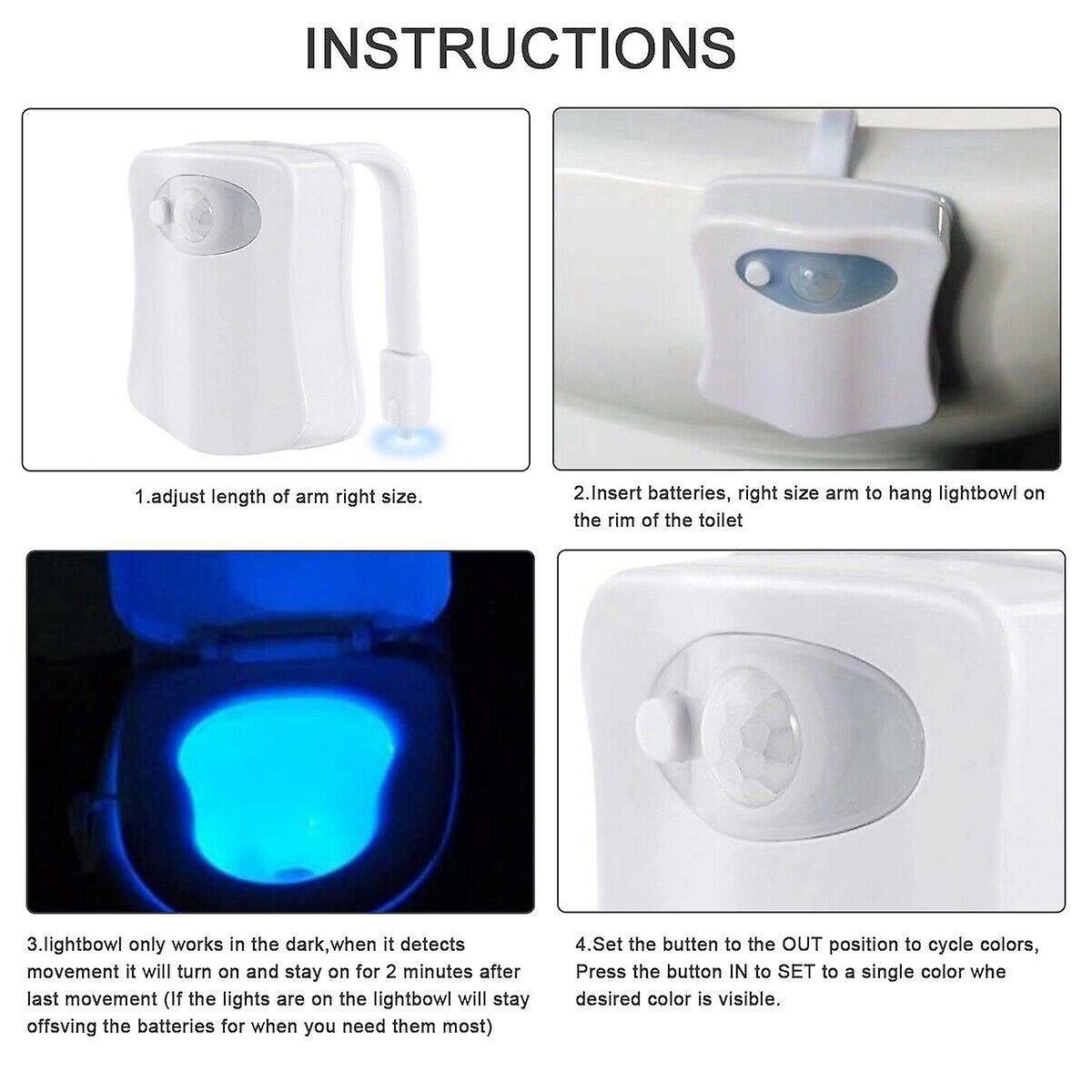 8 Colors toilet bowl led night light motion activated seat sensor lamp bathroom