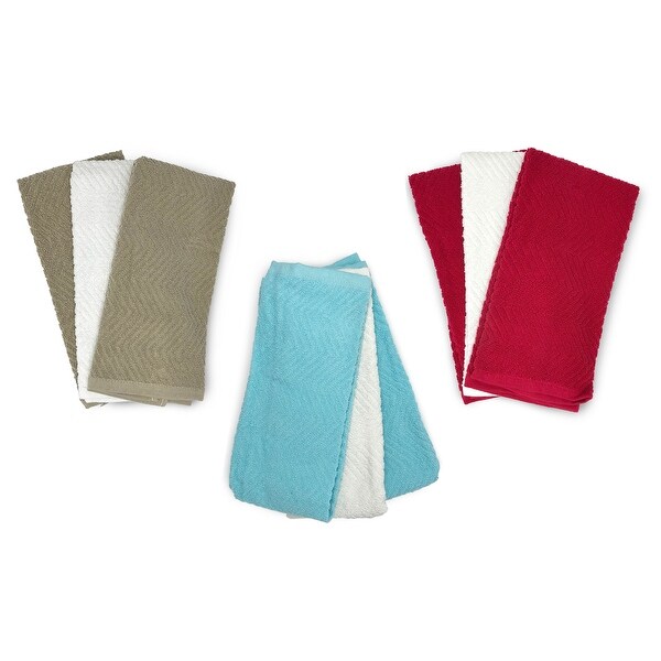 3-Pack All-Cotton Kitchen Dish Towel Set