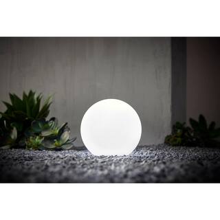 Hampton Bay 6 in. Battery Operated White LED Path Light RGB Color Changing Globe (1-Pack) RGB7000-001-6