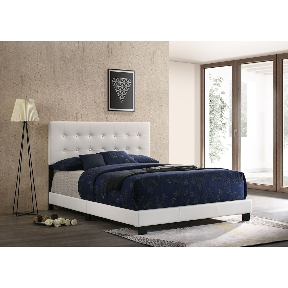 Caldwell Faux Leather Tufted Bed