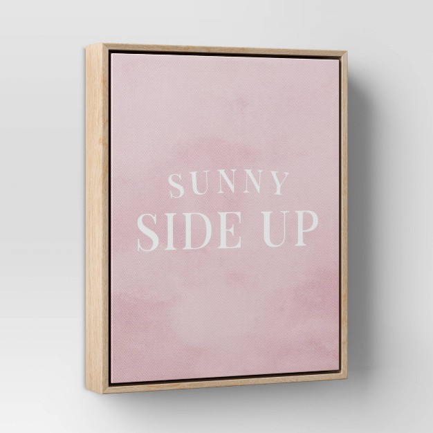 X 10 quot Sunny Side Up Framed Wall Canvas Light Pink