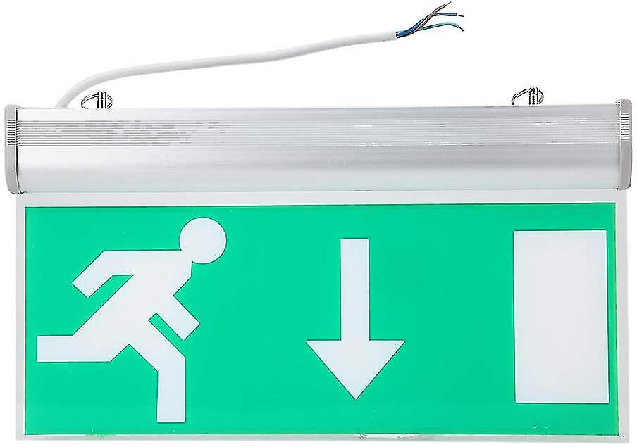 Acrylic Led Green Letter Fire Emergency Exit Lighting Sign Safety Evacuation Indicator Light 110-220