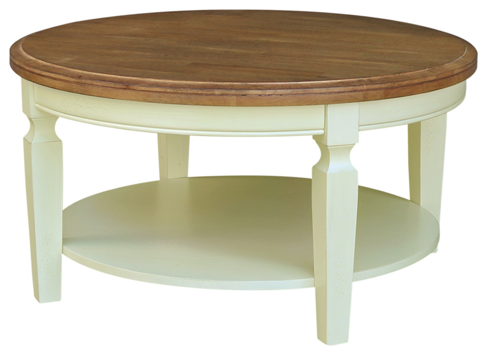 Vista Round Coffee Table   Transitional   Coffee Tables   by International Concepts  Houzz