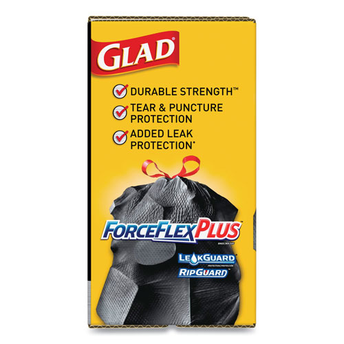 Clorox Glad ForceFlexPlus Drawstring Large Trash Bags | 30 gal， 1.05 mil， 30