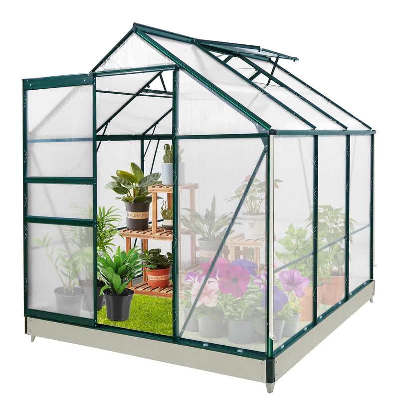 EAGLE PEAK 6 Ft. W x 6 Ft. D x 7 Ft. H Outdoor Walk-in Hobby Greenhouse