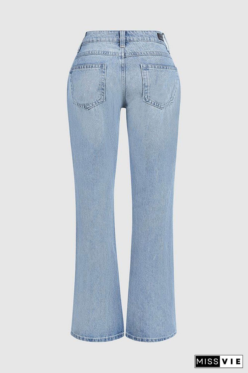 Ripped Low Rise Bootcut Jeans