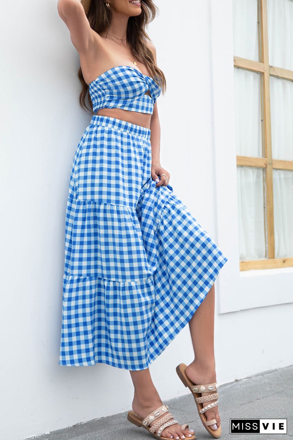 Plaid Beach Skirt Wholesale