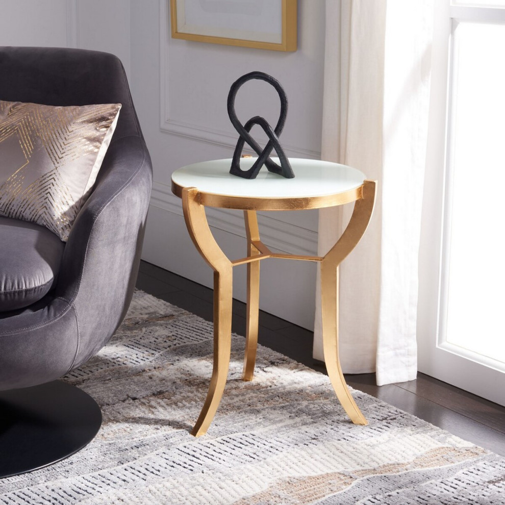 Alfonzo Gold/White   Contemporary   Side Tables And End Tables   by Rustic Home Furniture Deco  Houzz