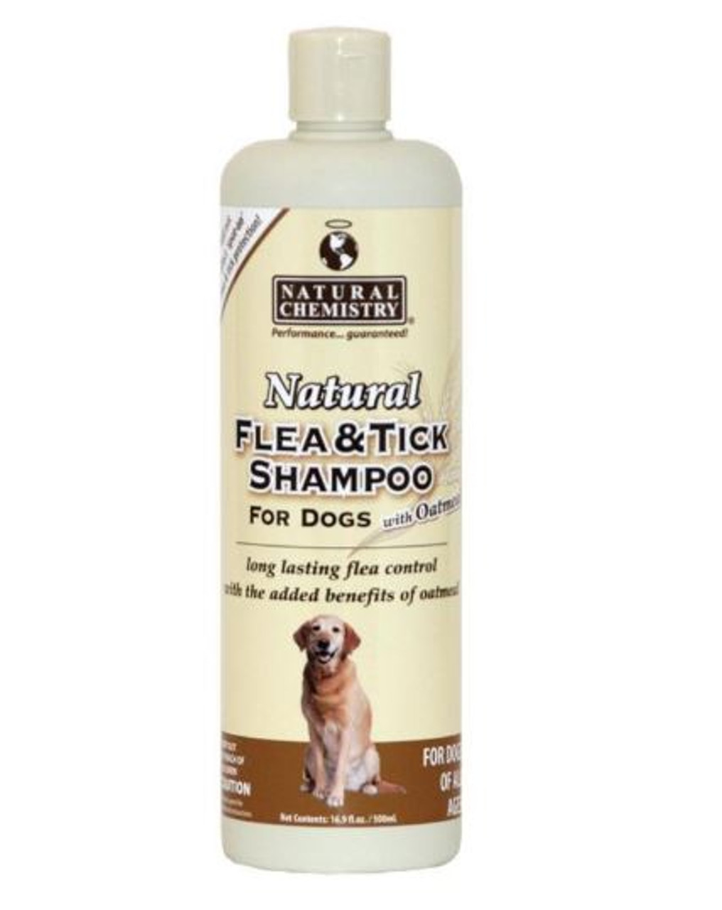 Natural Chemistry Natural Flea and Tick Shampoo With Oatmeal For Dogs， 16.9oz.