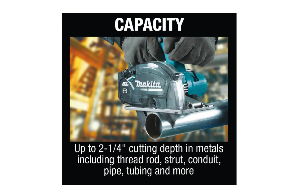 Makita XSC04Z 18-Volt LXT Lithium-Ion Brushless Cordless 5-7/8 in. Metal Cutting Saw with Electric Brake and Chip Collector Tool-Only