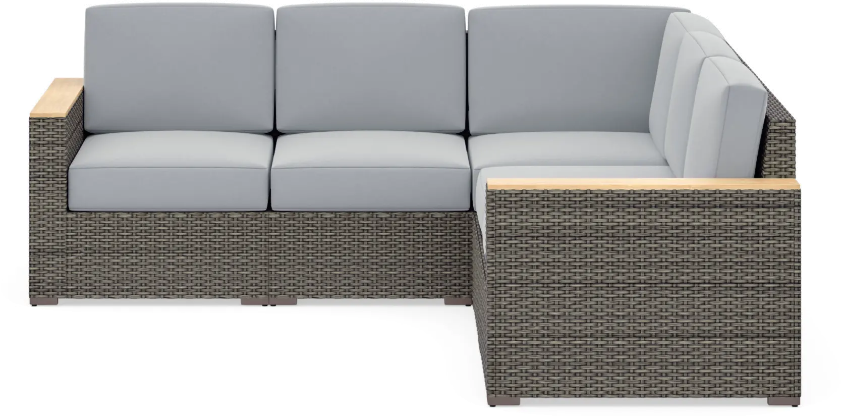 Boca Raton Gray Outdoor 5 Seat Sectional