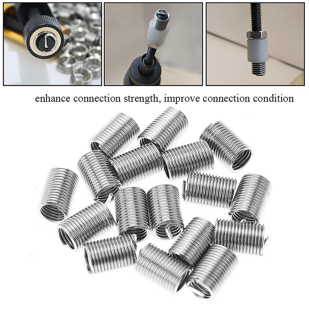 50pcs M10 Stainless Steel Ss304 Coiled Wire Helical Screw Thread Inserts ((m10*1.5*2 D)