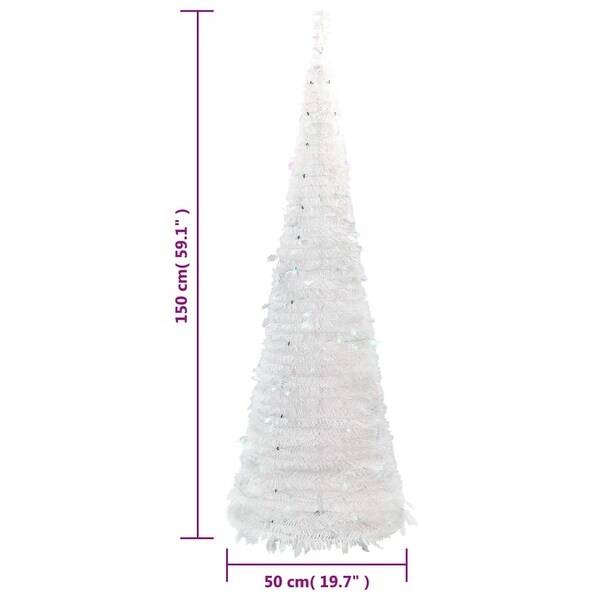 vidaXL Artificial Christmas Tree Popup 50 LEDs White 47.2