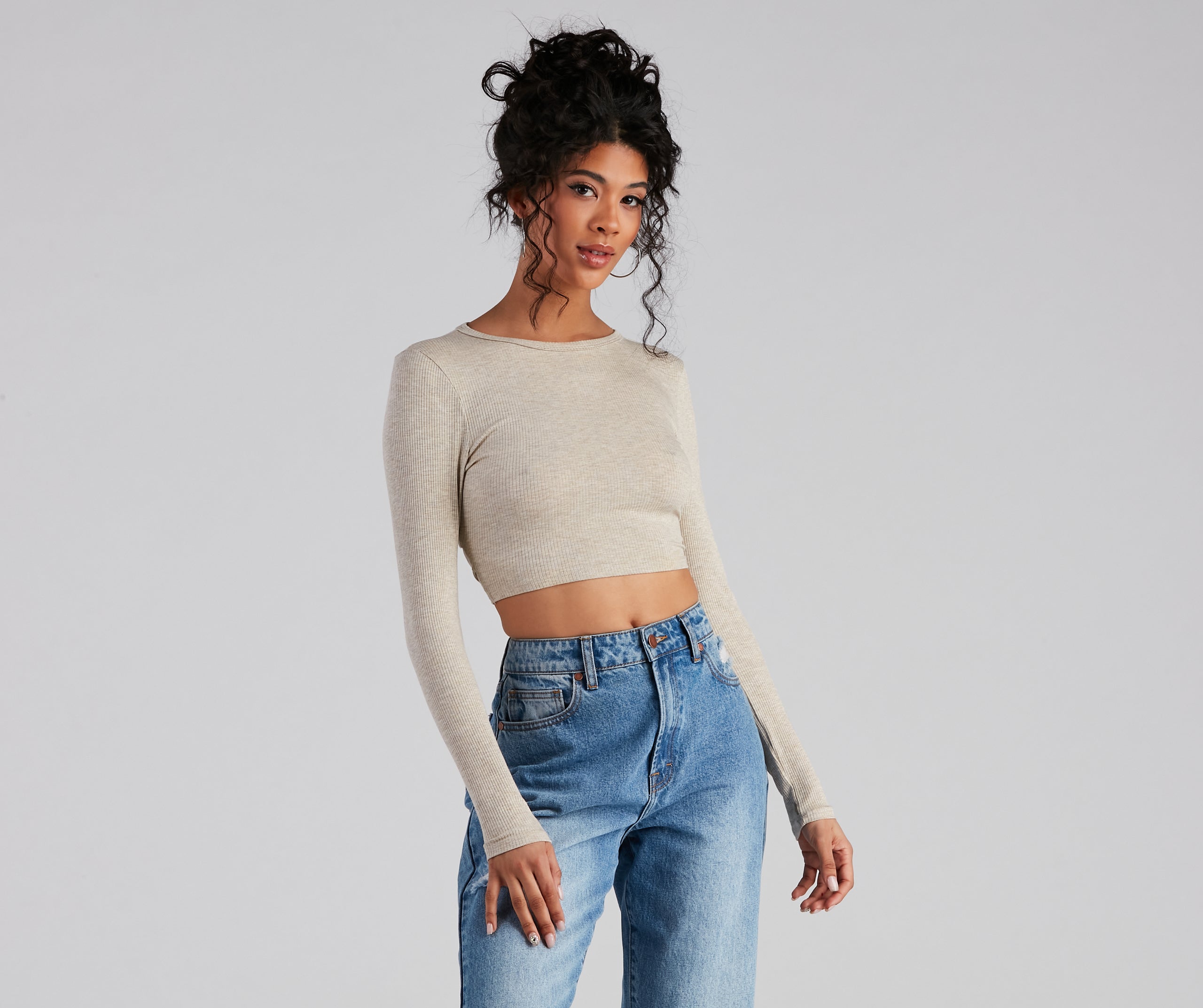 Go With It Ribbed Knit Crop Top