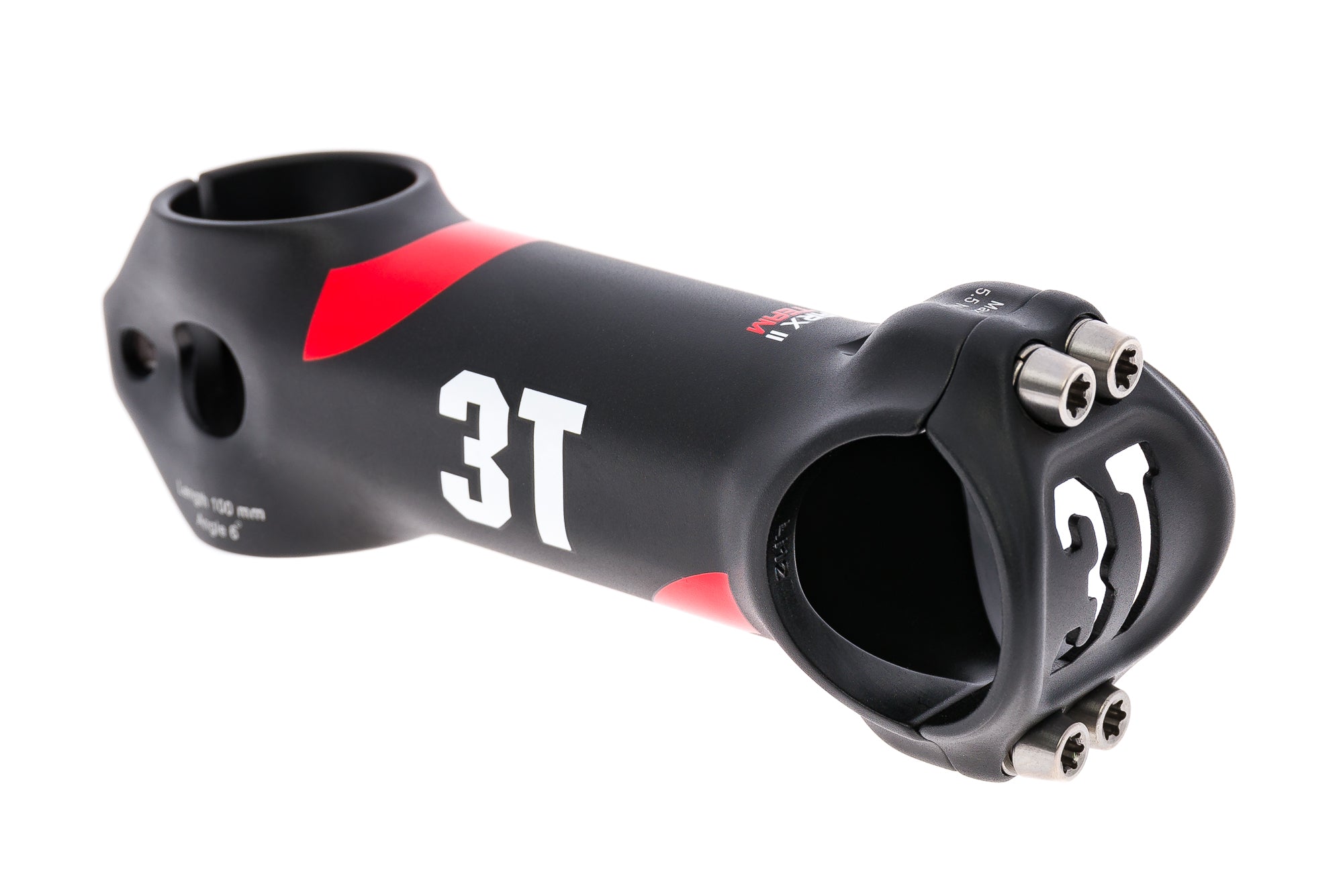 3T ARX-II Team Aluminum Stem 31.8mm Clamp 100mm 6 Degree Black/Red