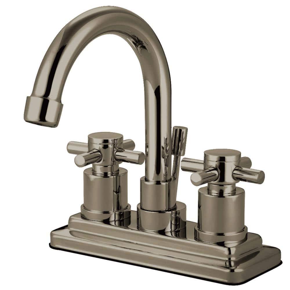 Kingston Brass Concord 4 in Centerset 2Handle Bathroom Faucet in Brushed Nickel